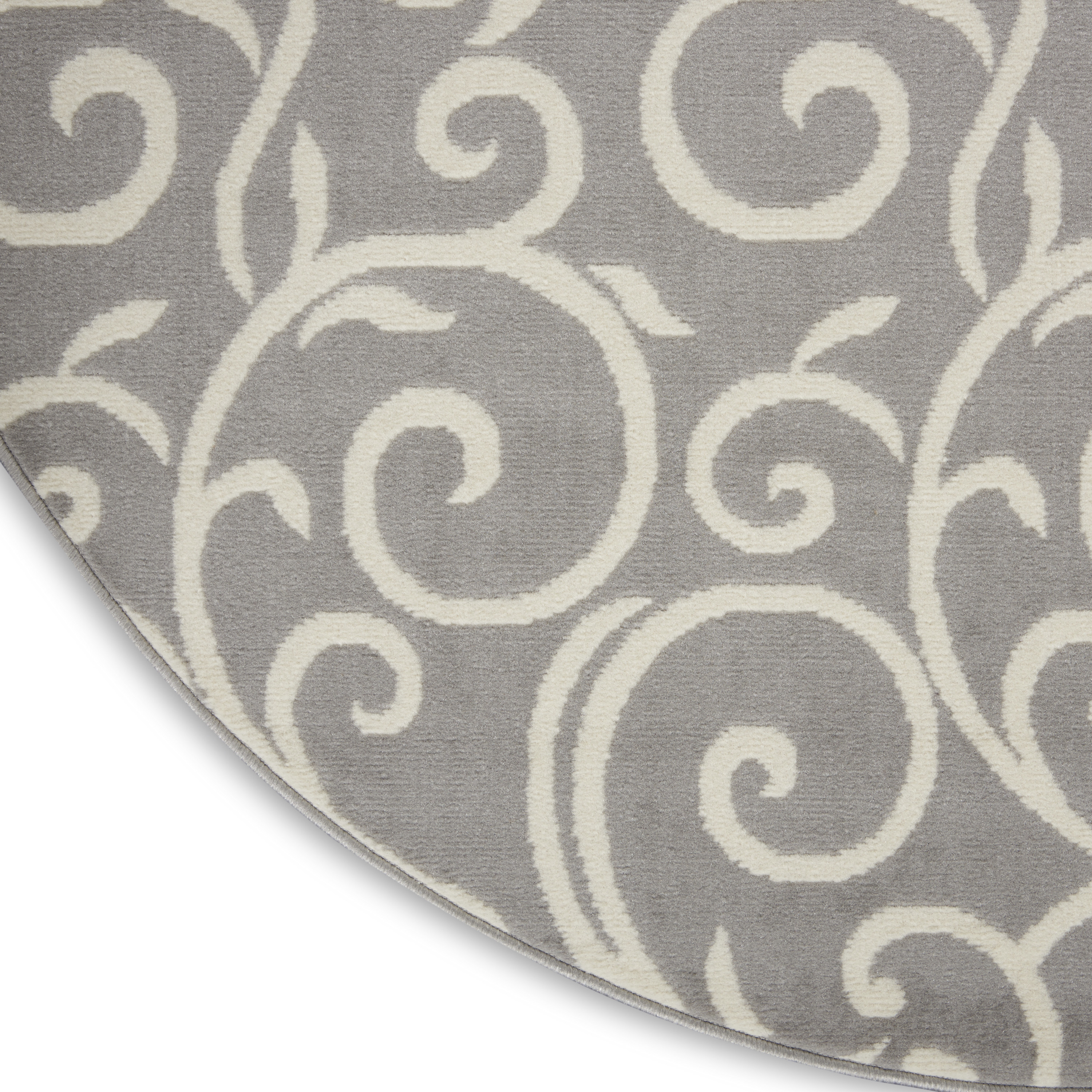 Nourison Grafix 8' x Round Grey Contemporary Indoor Rug