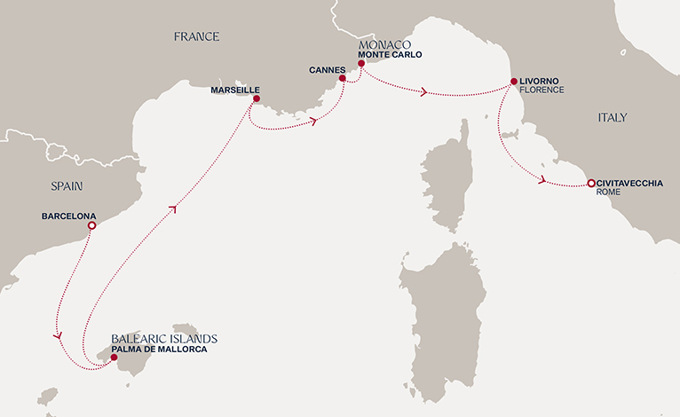 Itinerary map