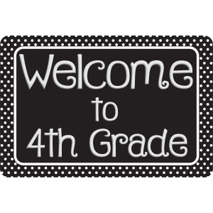 The Original Fun Mat&trade;, Welcome Mat, 15.5x23.5 in, Welcome to 4th Grade