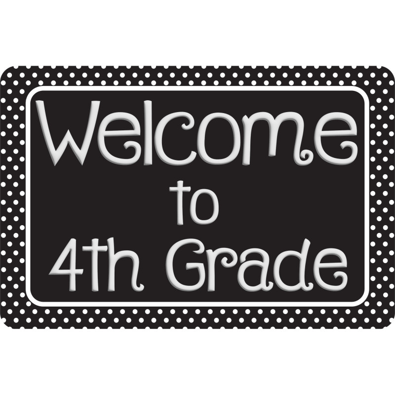 The Original Fun Mat™, Welcome Mat, 15.5x23.5 in, Welcome to 4th Grade