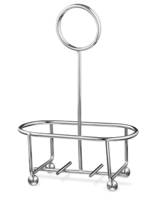 Dripcut® wire condiment caddy for two salt and pepper shakers