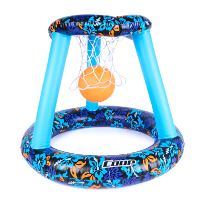 SwimWays Coop Hydro Hoops Inflatable Basketball Hoop, Waterproof Basketball Set With Hoop and Ball, Outdoor Games, Water Toys for Ages 5 and Up