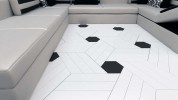 Floor Tiles Graphite Hexa 8x9 Matte and Ice White Chevron A 4x20.5 Matte
