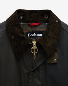 Patchwork Transport Waxed Jacket Sage Multi