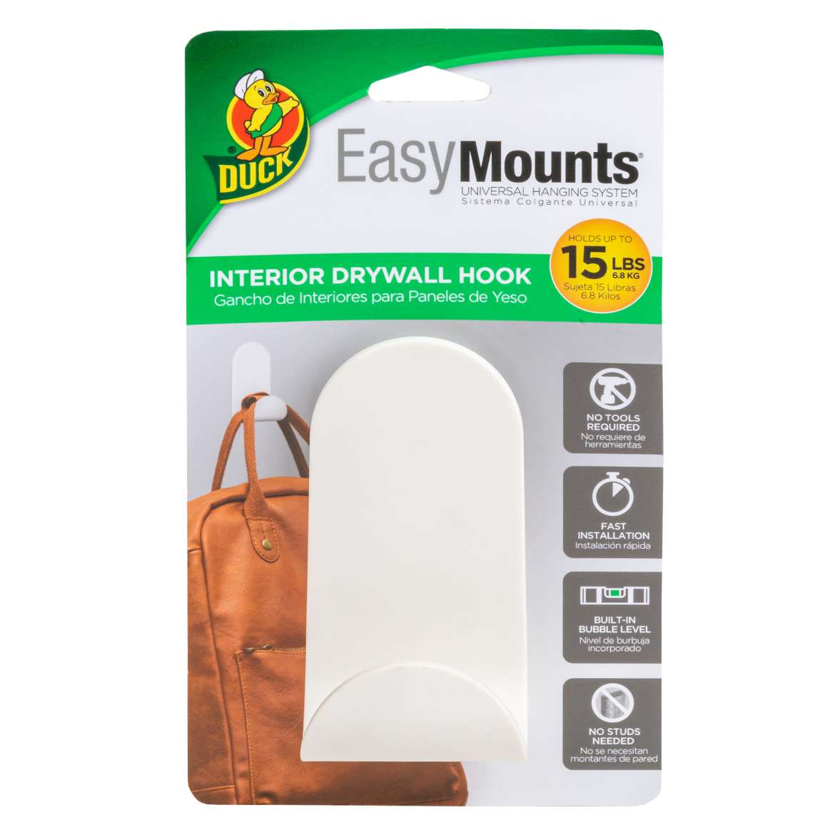 Duck® EasyMounts® Interior Drywall J Hook
