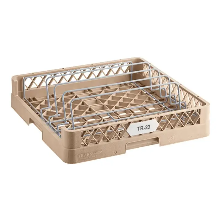 Full-size open-end Traex® sheet pan rack in beige