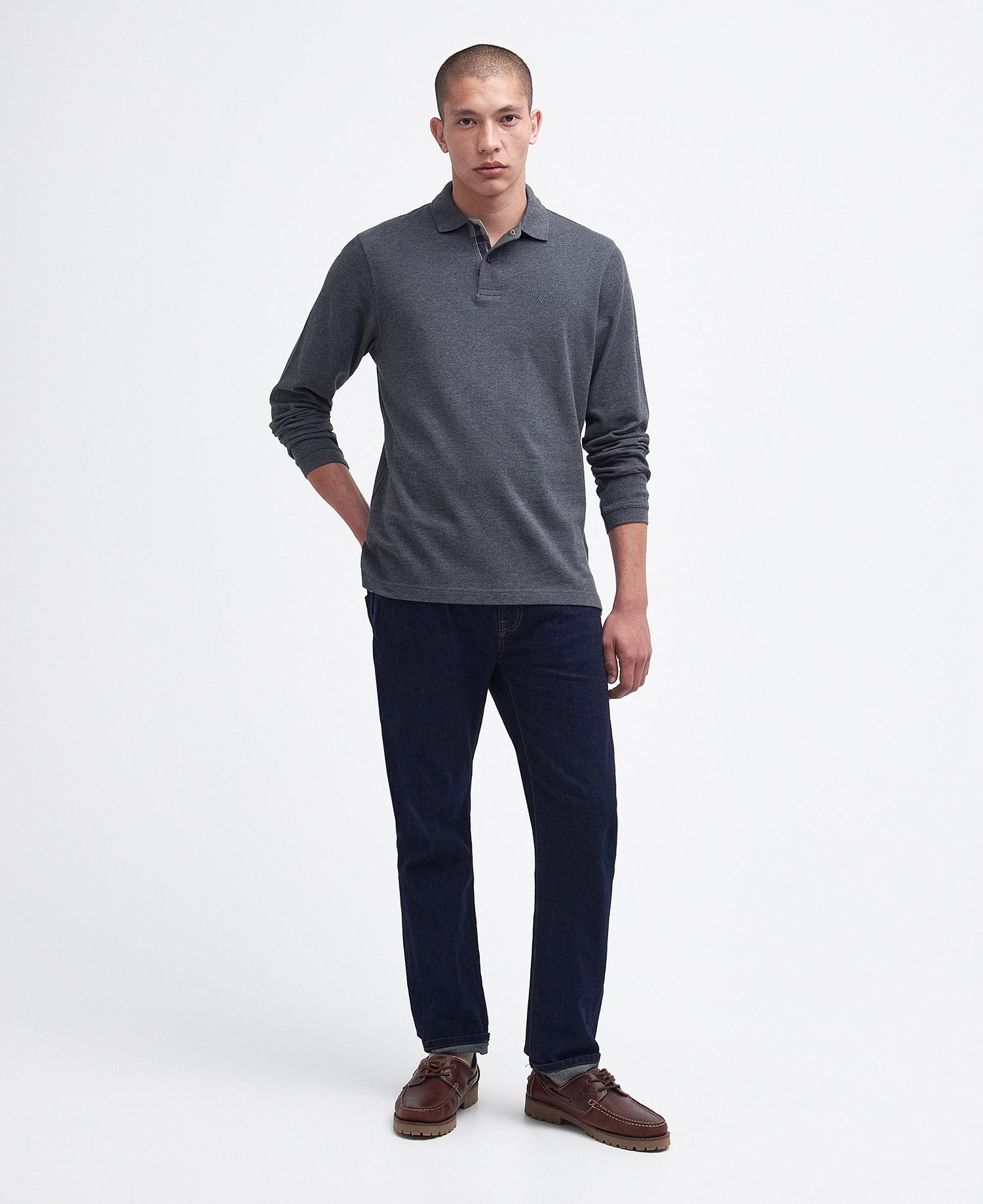 Essential Long-Sleeved Polo Shirt image number 1