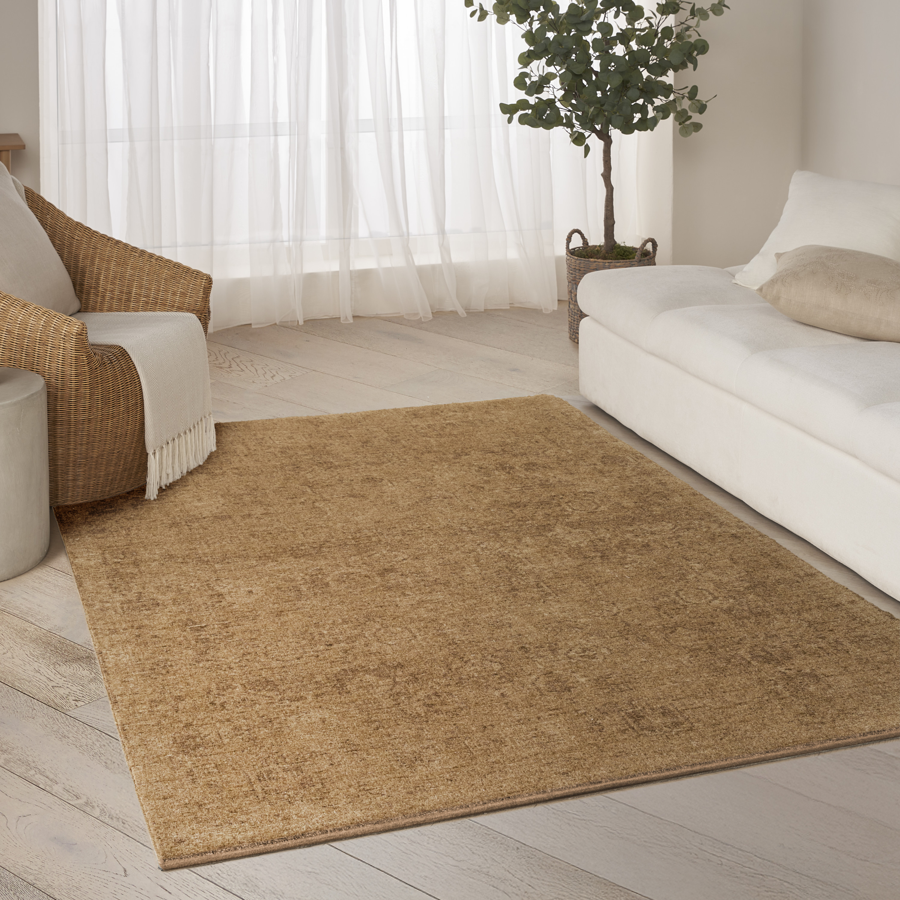DKNY Pure Shades 4' x 6' Latte Vintage Indoor Rug