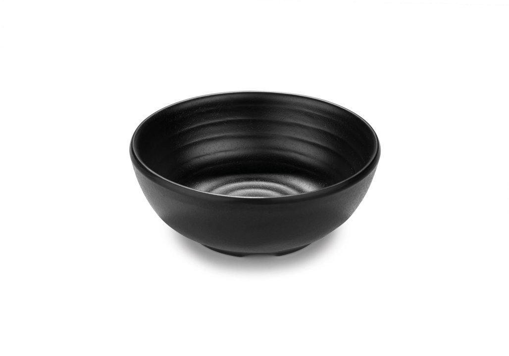 Zen Collection round bowl 11.5 cm melamine in black