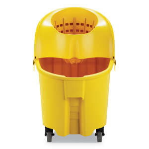 Rubbermaid Commercial, WaveBrake Institutional, 35qt, Mop Bucket w/ Push Wringer, Yellow
