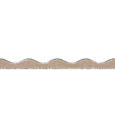 Magnetic Scallop Border, 12" x 1", Burlap Scribble