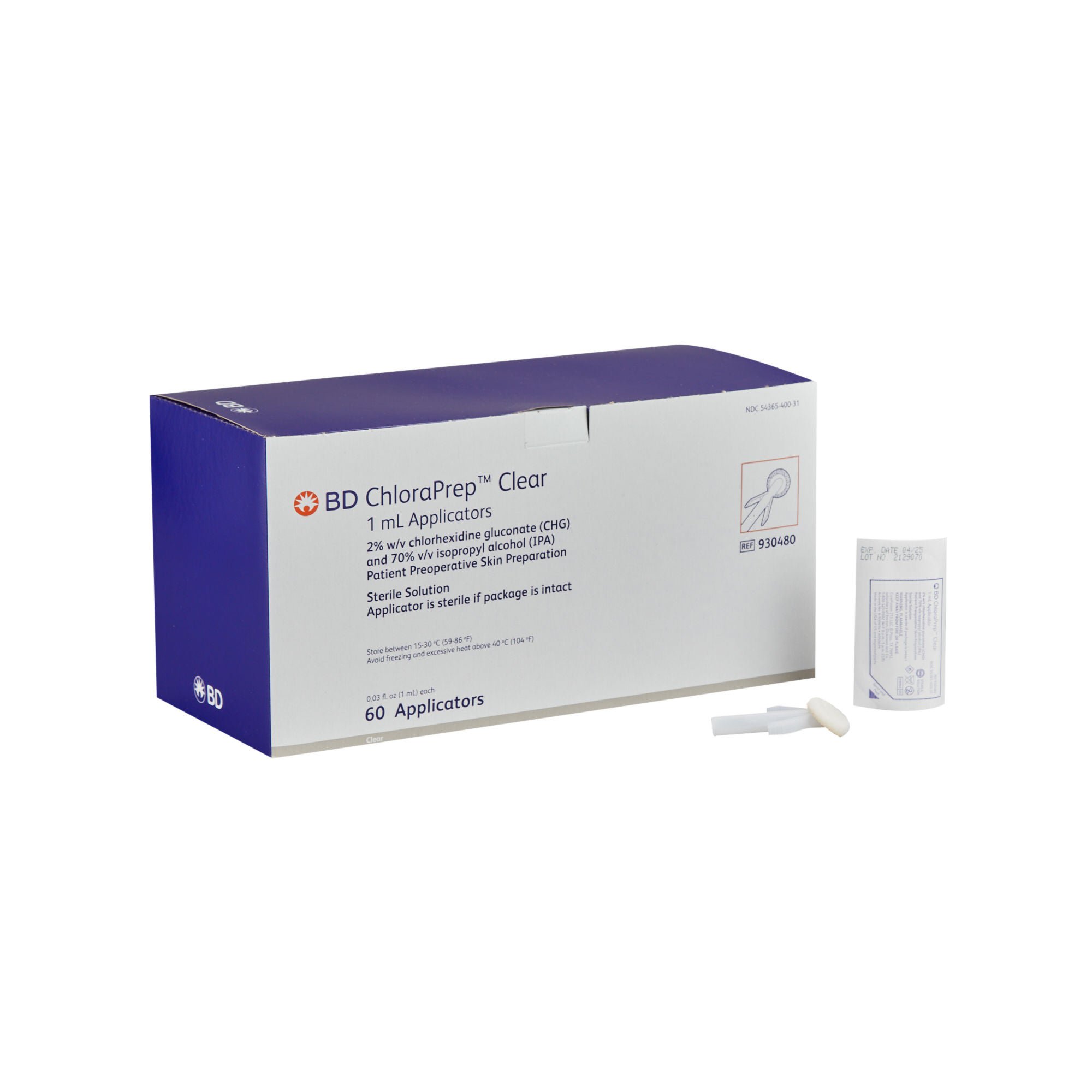 BD APPLICATOR, CHLORAPREP 1ML (60/CT 4CT/CS)