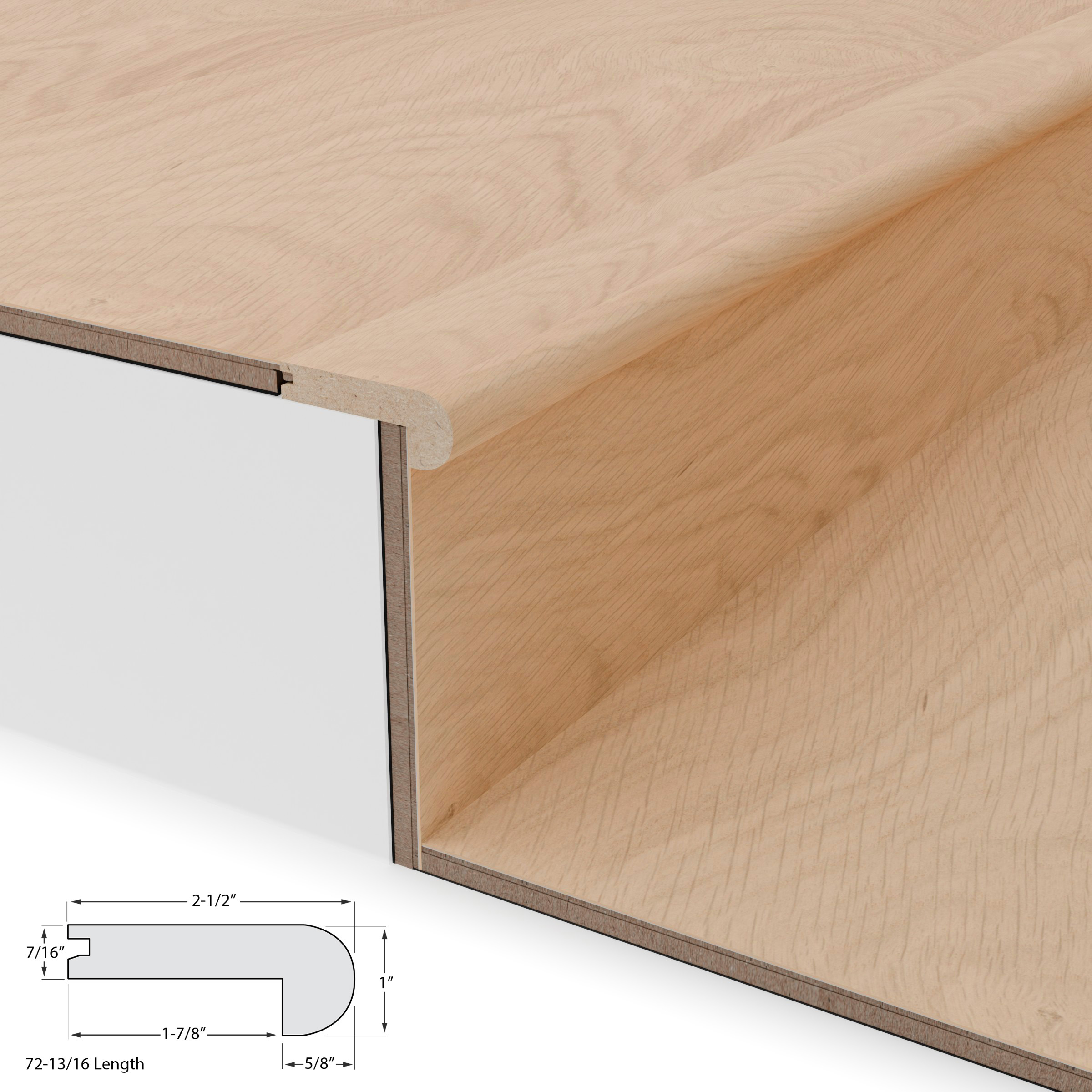 Amber Retreat Stair Nosing Flush 12mm view 3