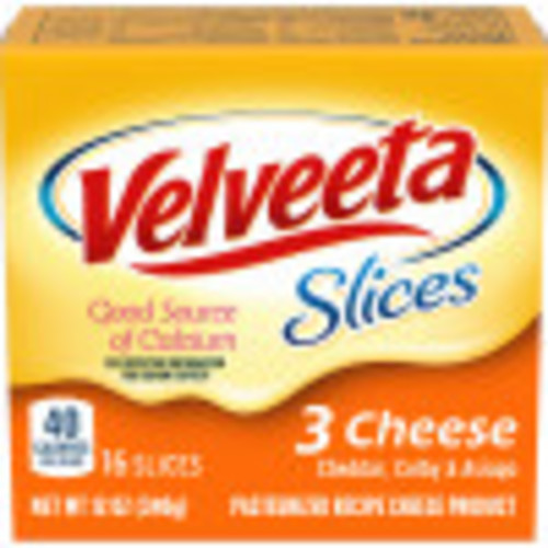 Velveeta Slices 3 Cheese 16 ct