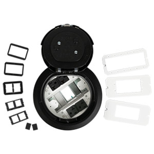 Wiremold (Legrand) 6ATC2PBK Evolution Series 6 In. Poke-Thru Assembly ...