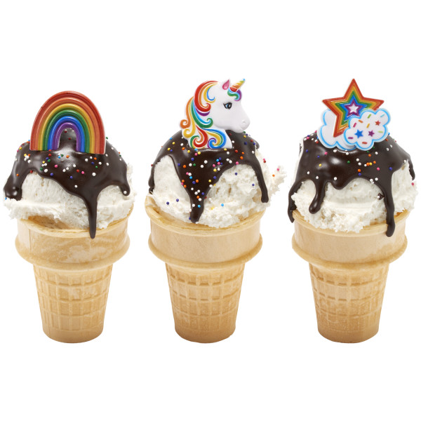 Rainbow Unicorn Assortment Cupcake Rings