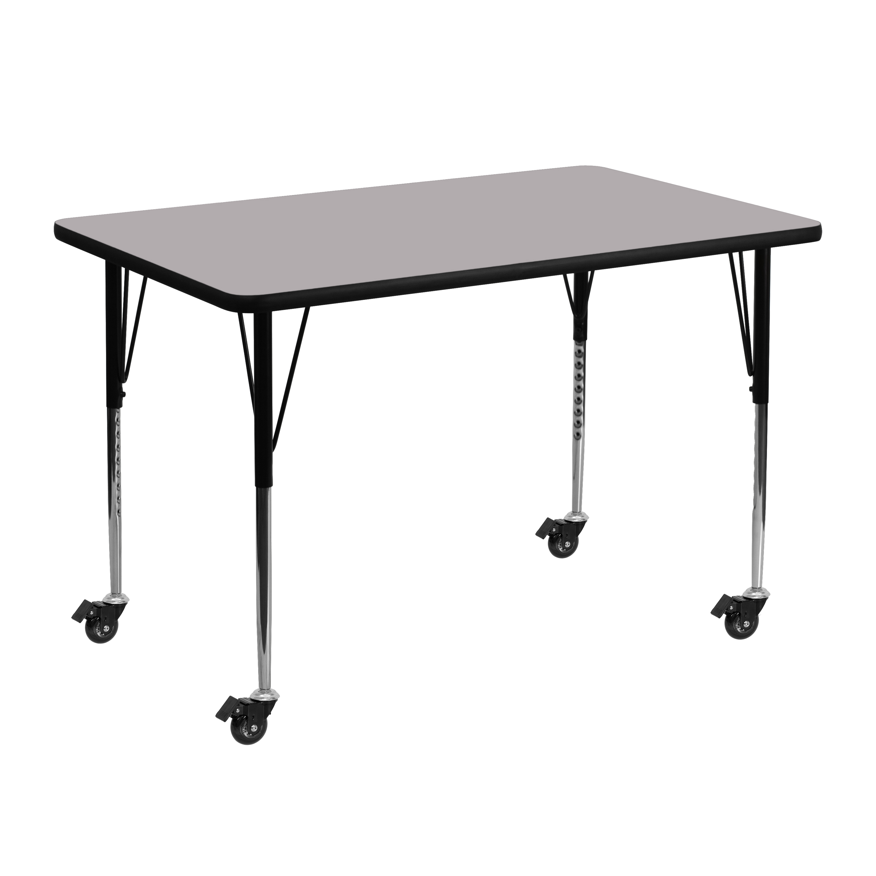 Wren Mobile 30''W x 48''L Rectangular Oak Thermal Laminate Activity Table - S... - Picture 8 of 13