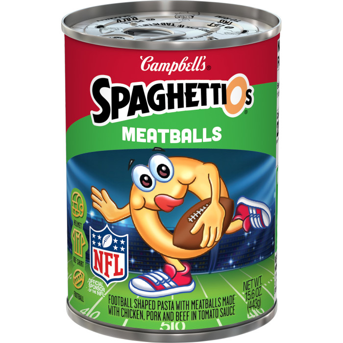 Football Shaped SpaghettiOs® with Meatballs