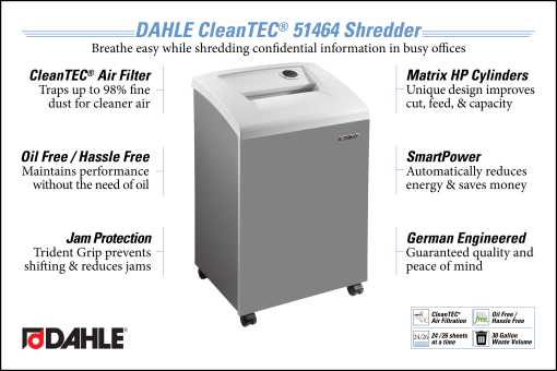 DAHLE CleanTEC® 51464 Office Shredder InfoGraphic