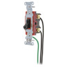 Toggle Switches General Purpose AC Double Pole 20A120/277V AC Back and Side Wired Pre-Wired with 8" #12 THHN Black