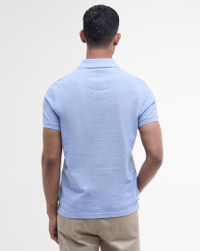 Tartan Pique Polo Shirt Sky Marl-Dress