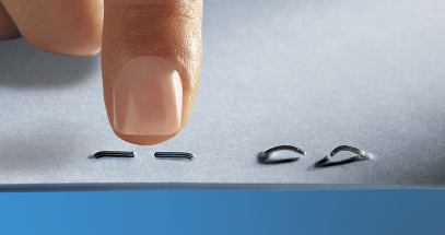 Store more documents in less space with flat staple clinches.