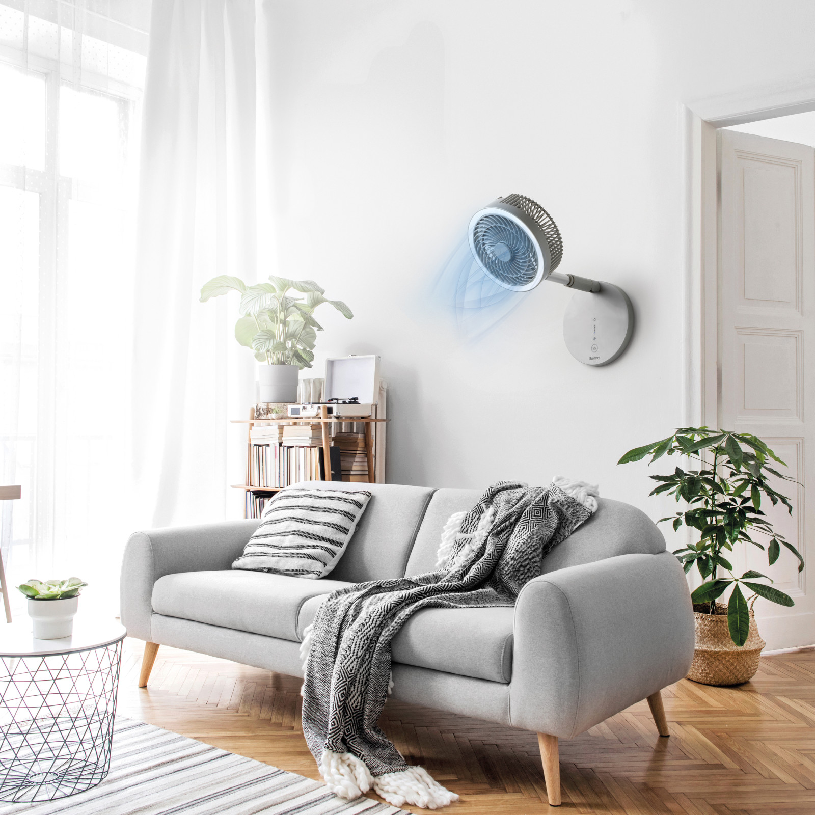 Beldray Folding Fan Telescopic Cordless Ring Light Recharges EH3413 Blue/Grey 9W - Picture 18 of 23
