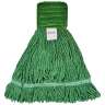 Hillyard, High Performance Blend Looped-End Wet Mop Head with 5" Headband, Medium, Green
