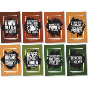 Inspirational Quotes by African American Influencers Bulletin Board Set