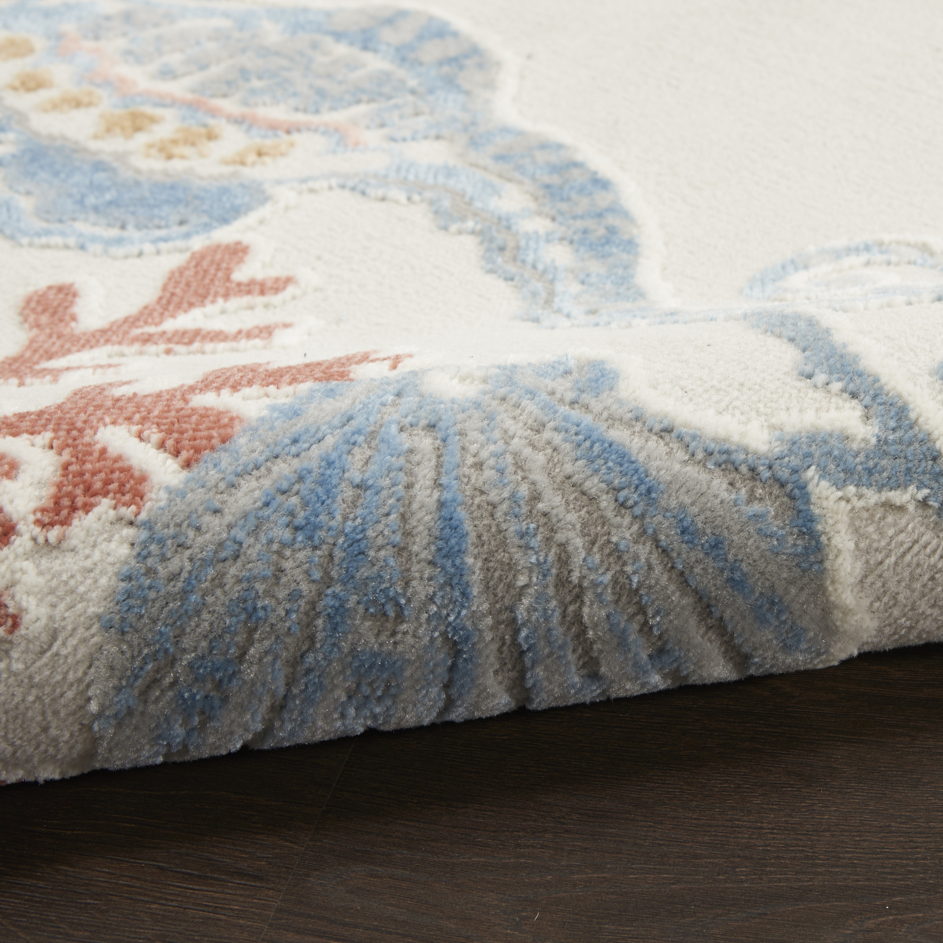 Nourison Seaside 5'3" x 7'3" Ivory Multicolor Coastal, Nautical & Beach Indoor Rug