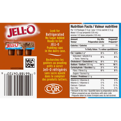 Jell-O Fat Free Butterscotch Instant Pudding Mix