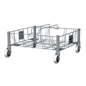 Rubbermaid Commercial, Slim Jim®, Double, Metal, Stainless Steel, Receptacle Dolly