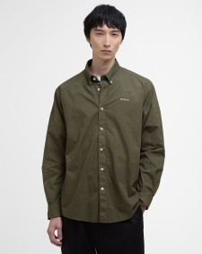 Garment Dyed Poplin Oversized Shirt Washed Fern