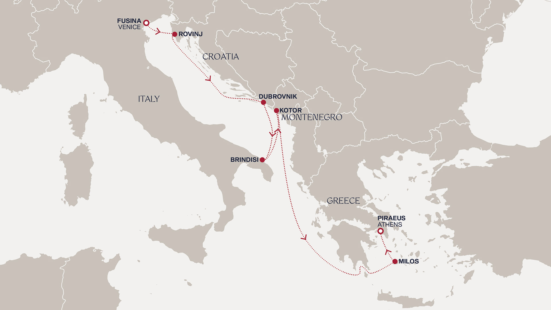 Itinerary map