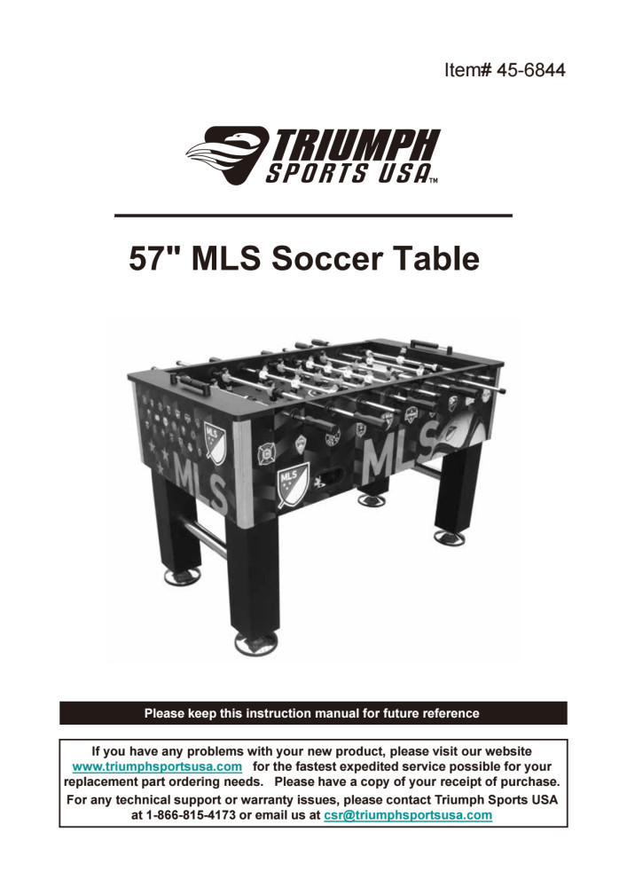 Triumph Corner Kick 57? Major League Soccer Foosball Table Walmart