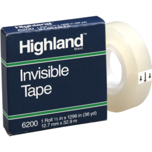 Invisible Tape, 1/2" x 1296"