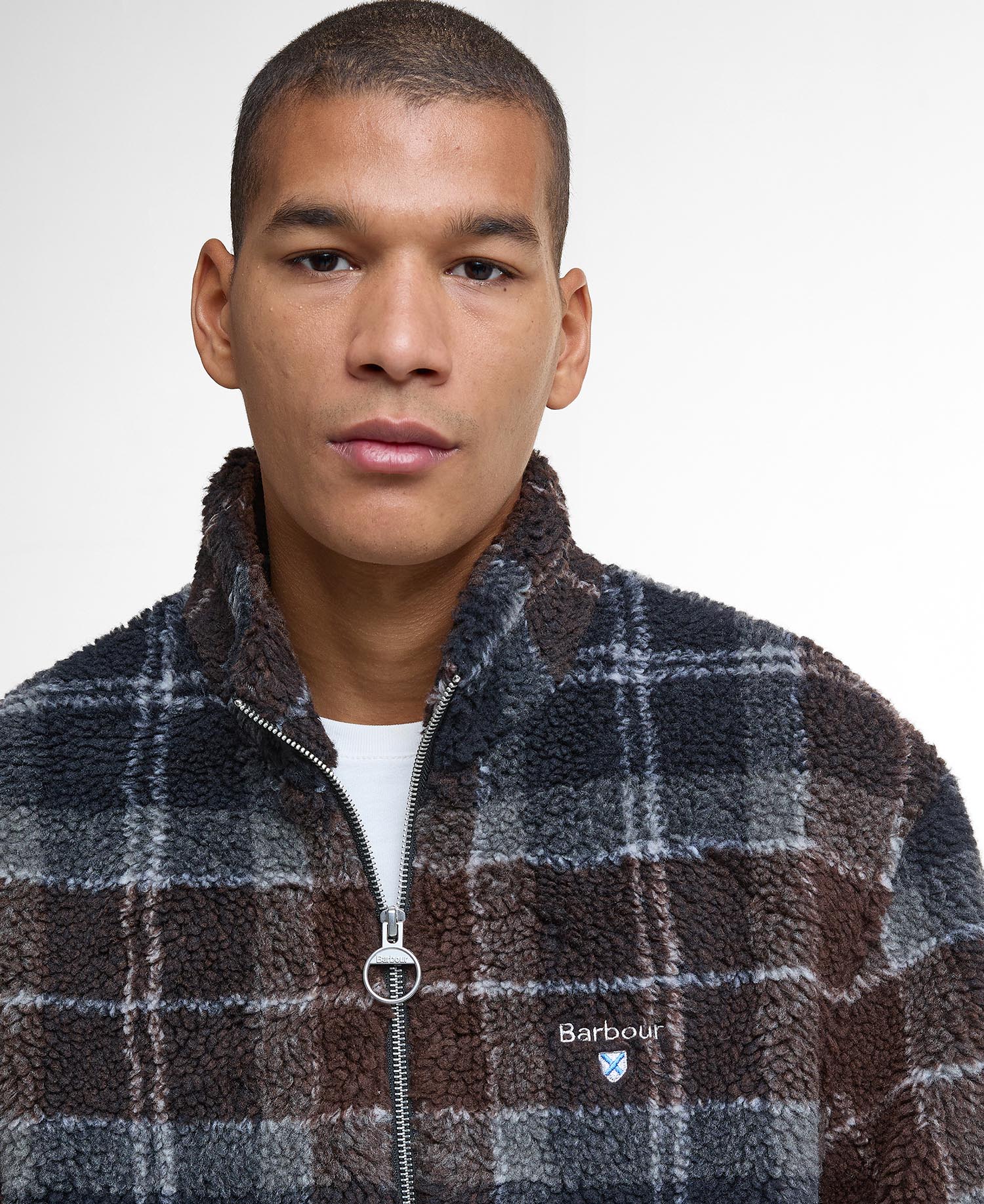 Pile sherpa con motivo tartan image number 3