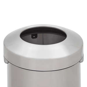 Rubbermaid Commercial, Refine, 16 gal, Metal, Stainless Steel, Round, Receptacle