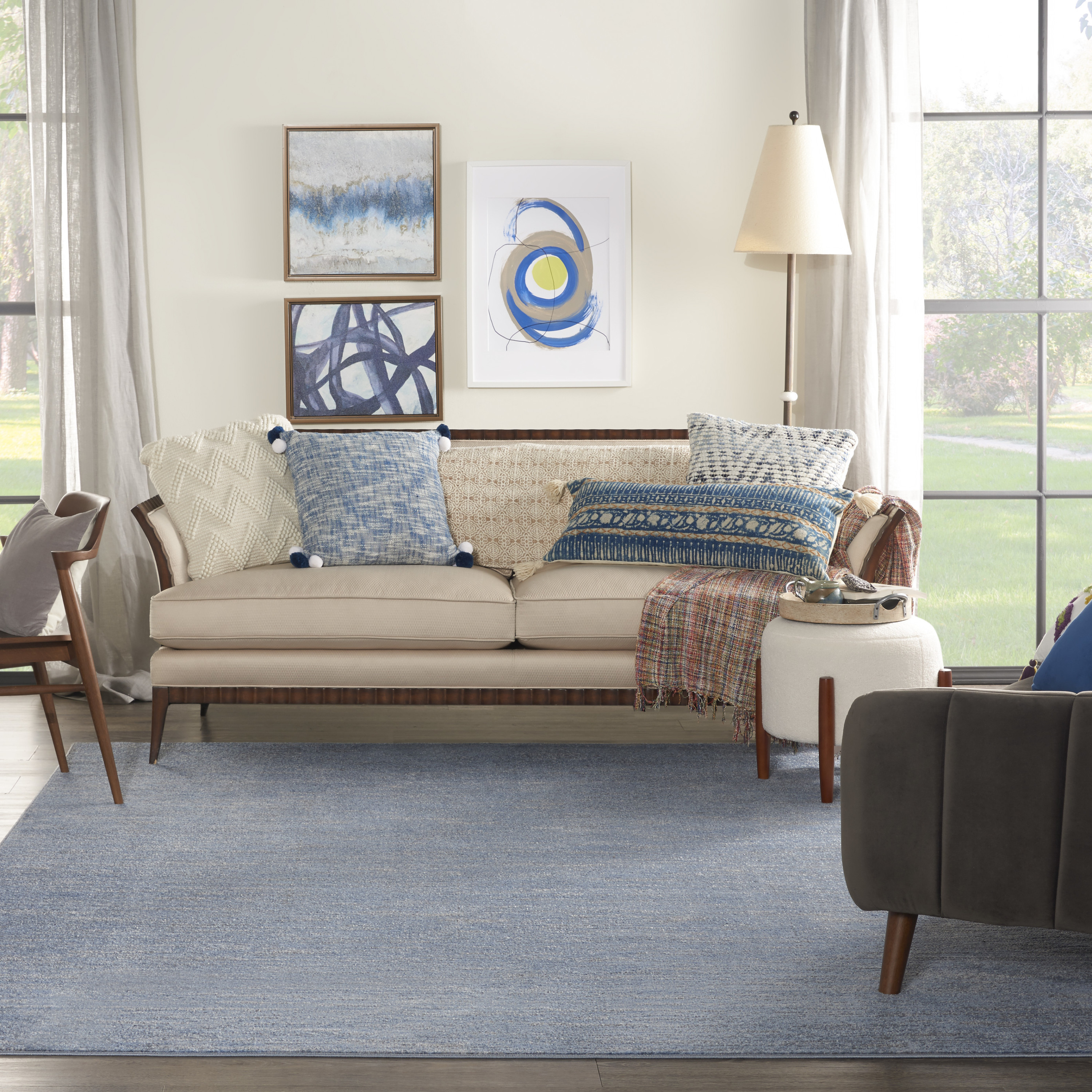 Nourison Nourison Essentials 8' x 10' Blue Grey Outdoor Rug