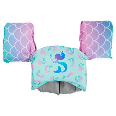 SwimWays Swim Trainer, US Coast Guard Approved Life Vest Kids Swim Vest, Arm Floaties & Life Jackets for Kids 33-55 lbs, Mermaid