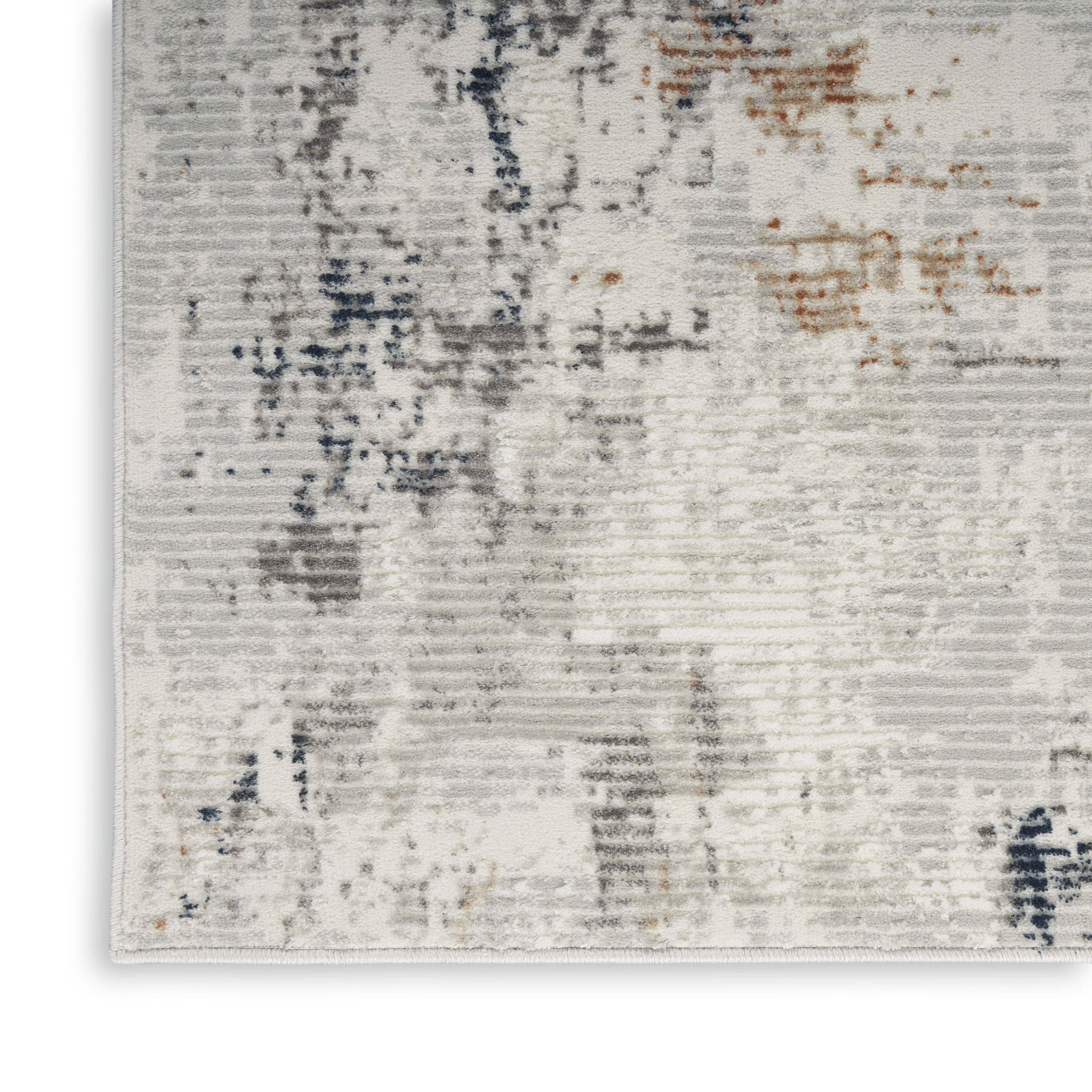 Nourison Home Texture 7'10" x 9'10" Grey Blue Modern Indoor Rug