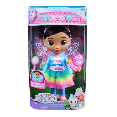 DreamWorks Gabby's Dollhouse Fairylandia Dandelion Magic Gabby Doll with Light-Up Wings, 13-Inch Doll with 20+ Sounds and Songs, Pretend Play Toys for Kids, Ages 3+