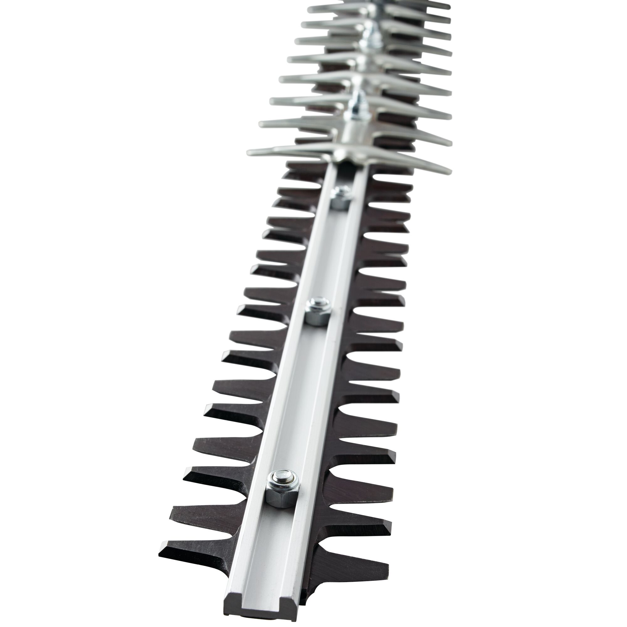 Efficient dual action blade feature in 22 inch 2 cycle gas hedge trimmer.