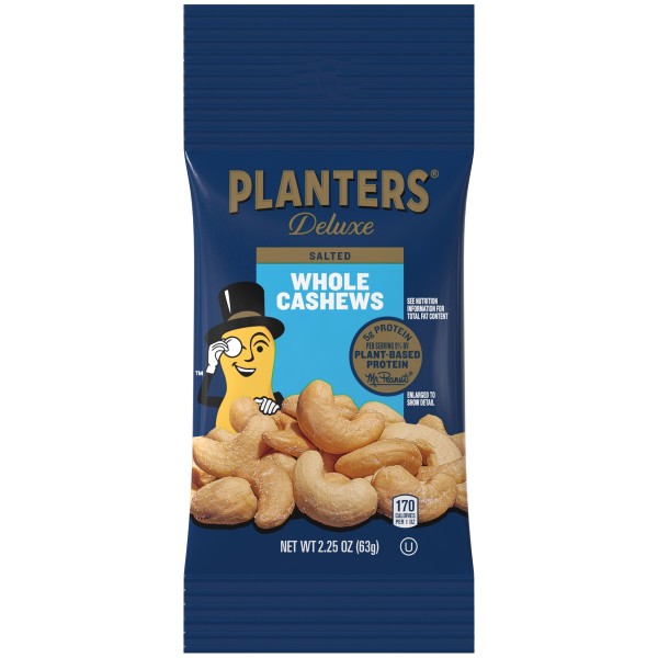 PLANTERS(r) Deluxe Cashews 72/2.25oz . C1CB - Front Center Inner Pack (Hi Res)