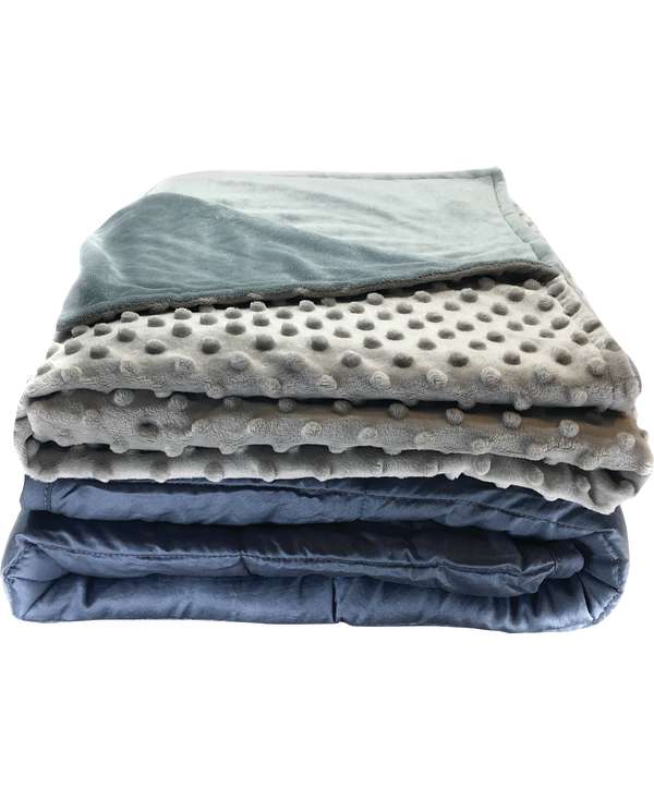 Sootheze Weighted Blanket, 10 Pound, Silver