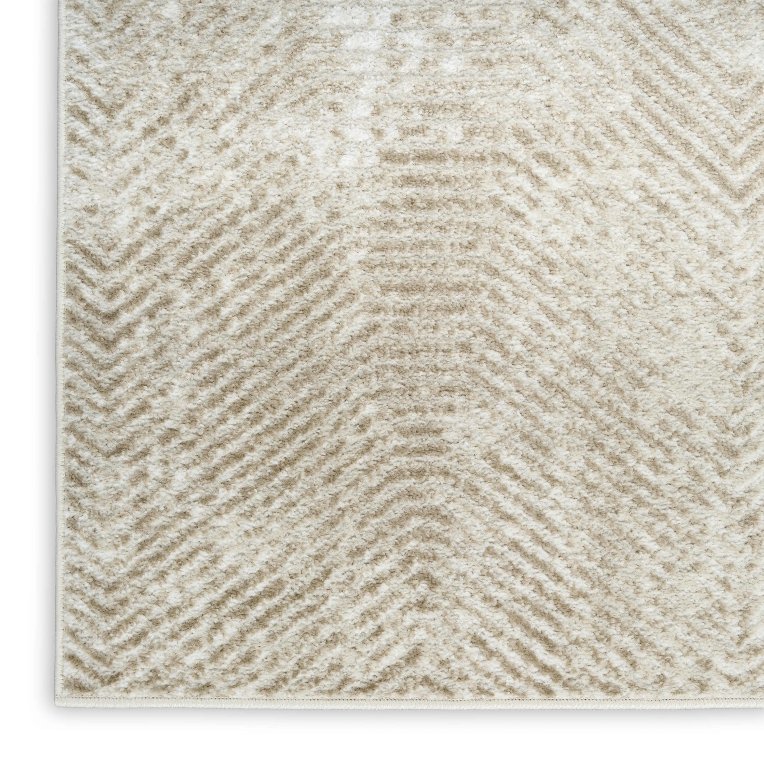 Nourison Dekor 2' x 4' Ivory Taupe Modern Indoor Rug