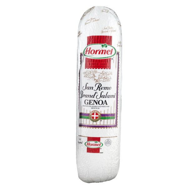 SAN REMO BRAND(r) Genoa Salami, 4 pc . C1N1 - Front No Plunge In Package (Hi Res)