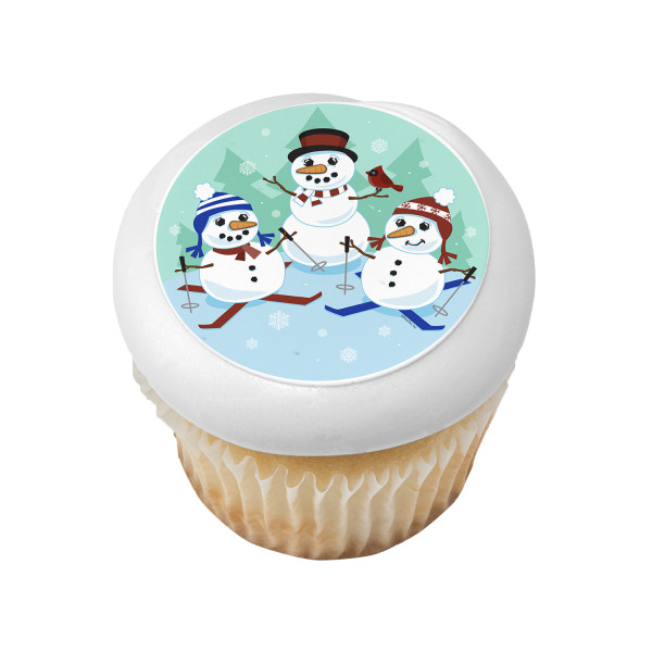 Snowman Friends PhotoCake® Edible Image®