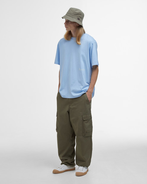 Newclyde Oversized Graphic T-Shirt Chambray