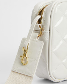Sloane Quilted Crossbody Bag Gloss Silver Birch